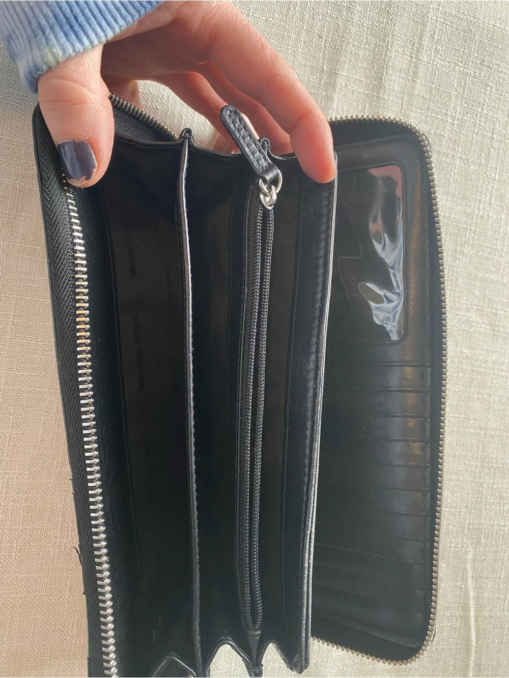 Michael Kors Gray MK Monogram Wristlet Clutch